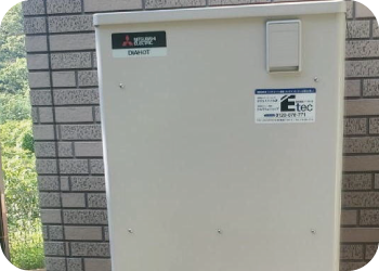 三菱電機温水器から三菱エコキュートへの取替工事