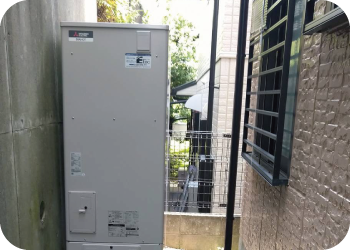 パナソニック電機温水器から三菱エコキュートへの取替工事